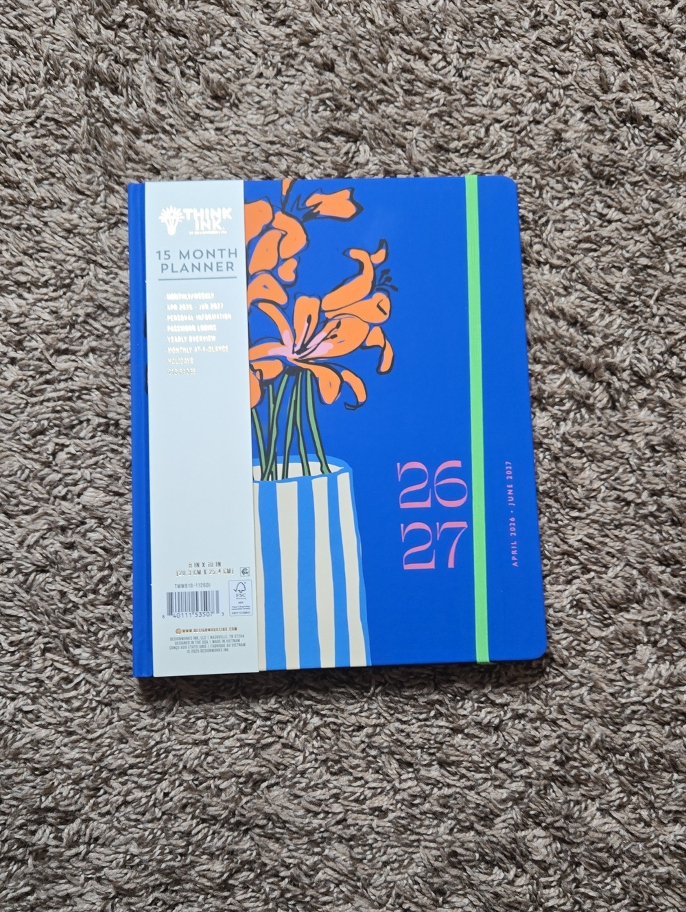 Designworks Think Ink 2026 - 2027 15 Month Planner Hardcover Book